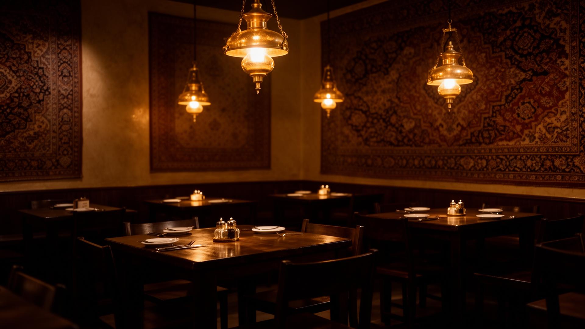 Interior del restaurante Khan Nawab